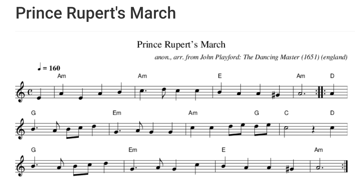 Prince Rupert's March (music)
